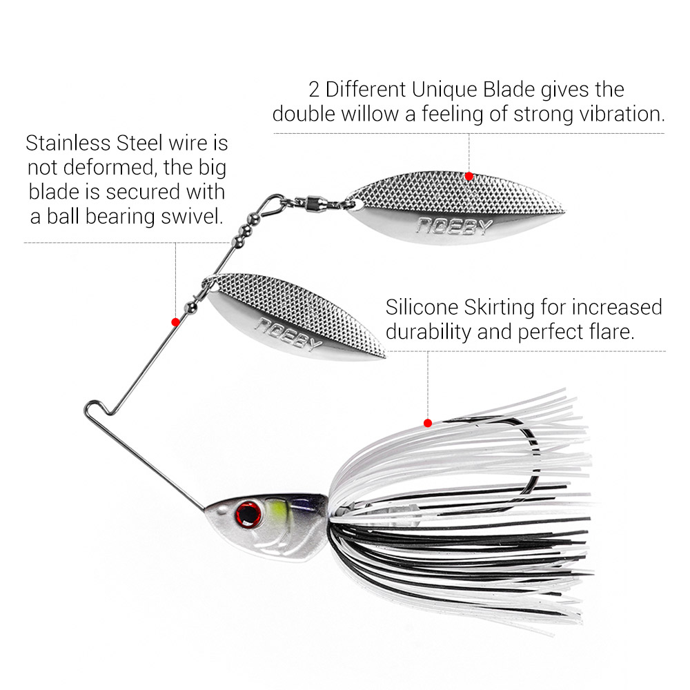 Noeby Spinnerbait 10.5G 14G 21 - đánh giá và giá Jig Head Lure