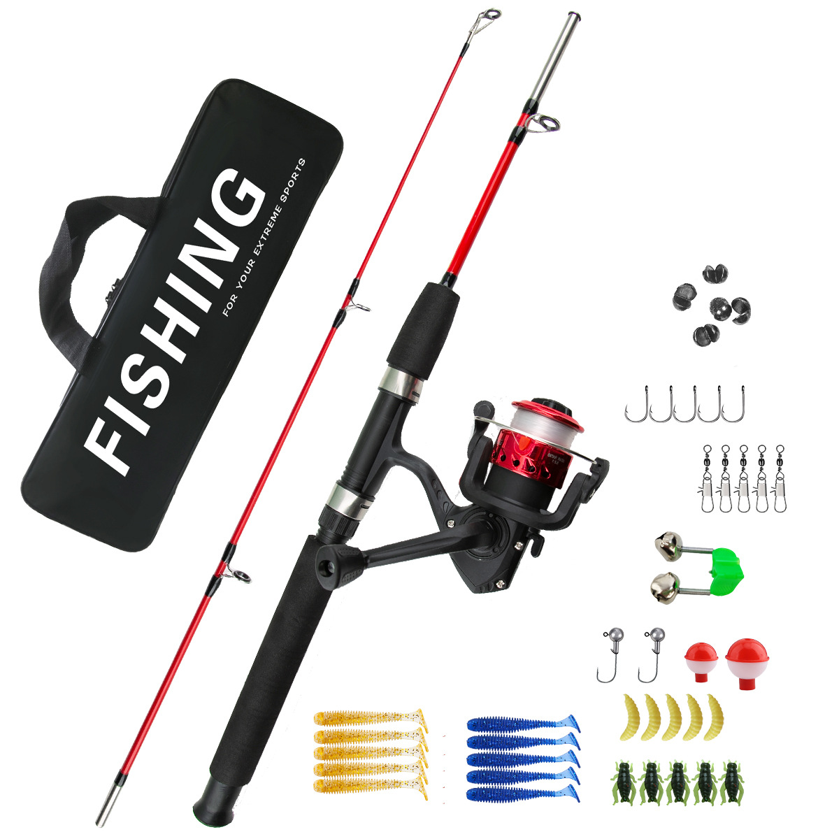 2 Sections Ice Fishing Rod Com - đánh giá và giá Fishing Equipment For Kids
