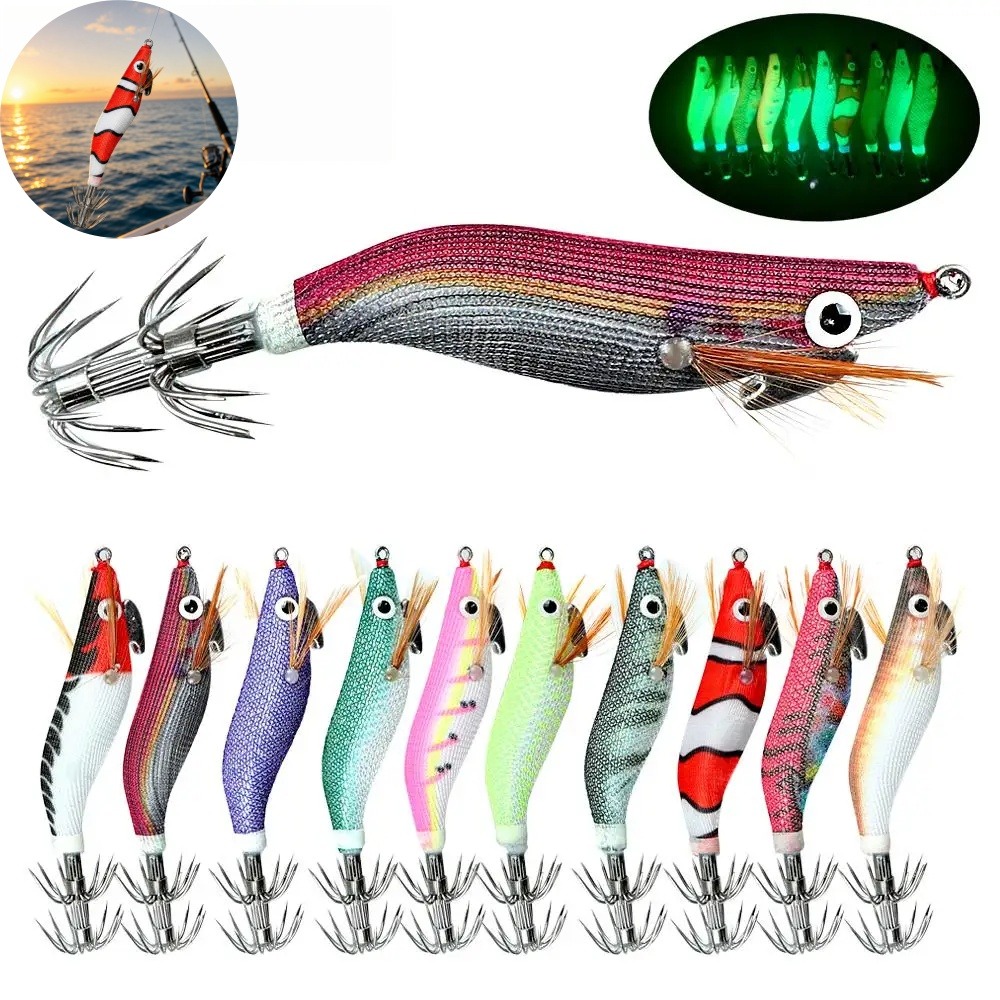 Luminous Squid Jig Lure Artifi - đánh giá và giá Saltwater Fishing Hook