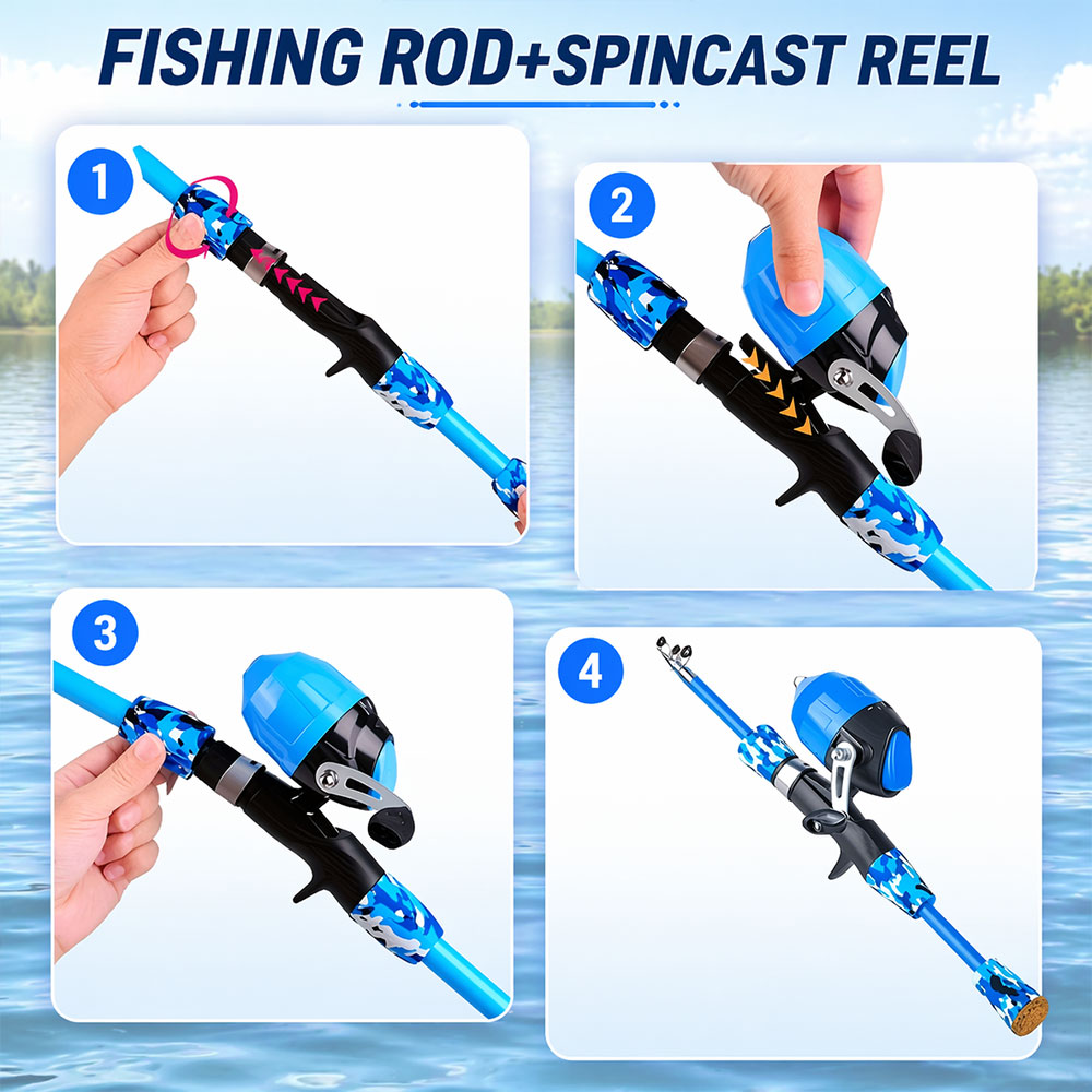 youth Fishing Pole Set with Fu - đánh giá và giá Fishing Equipment For Kids