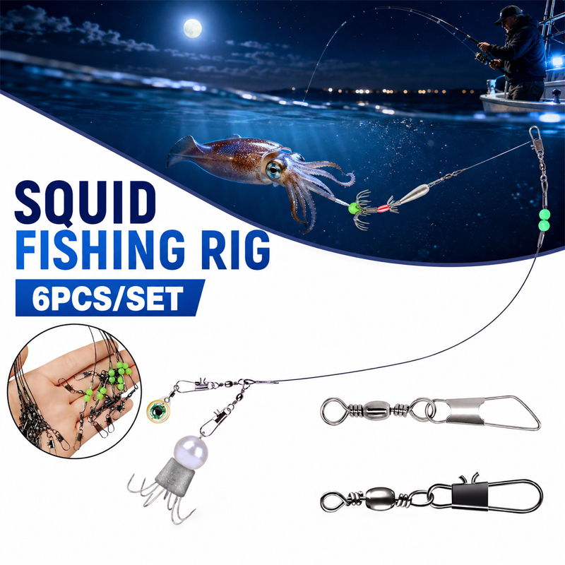 6pcs Squid Fishing Rig Octopus - đánh giá và giá Saltwater Fishing Hook