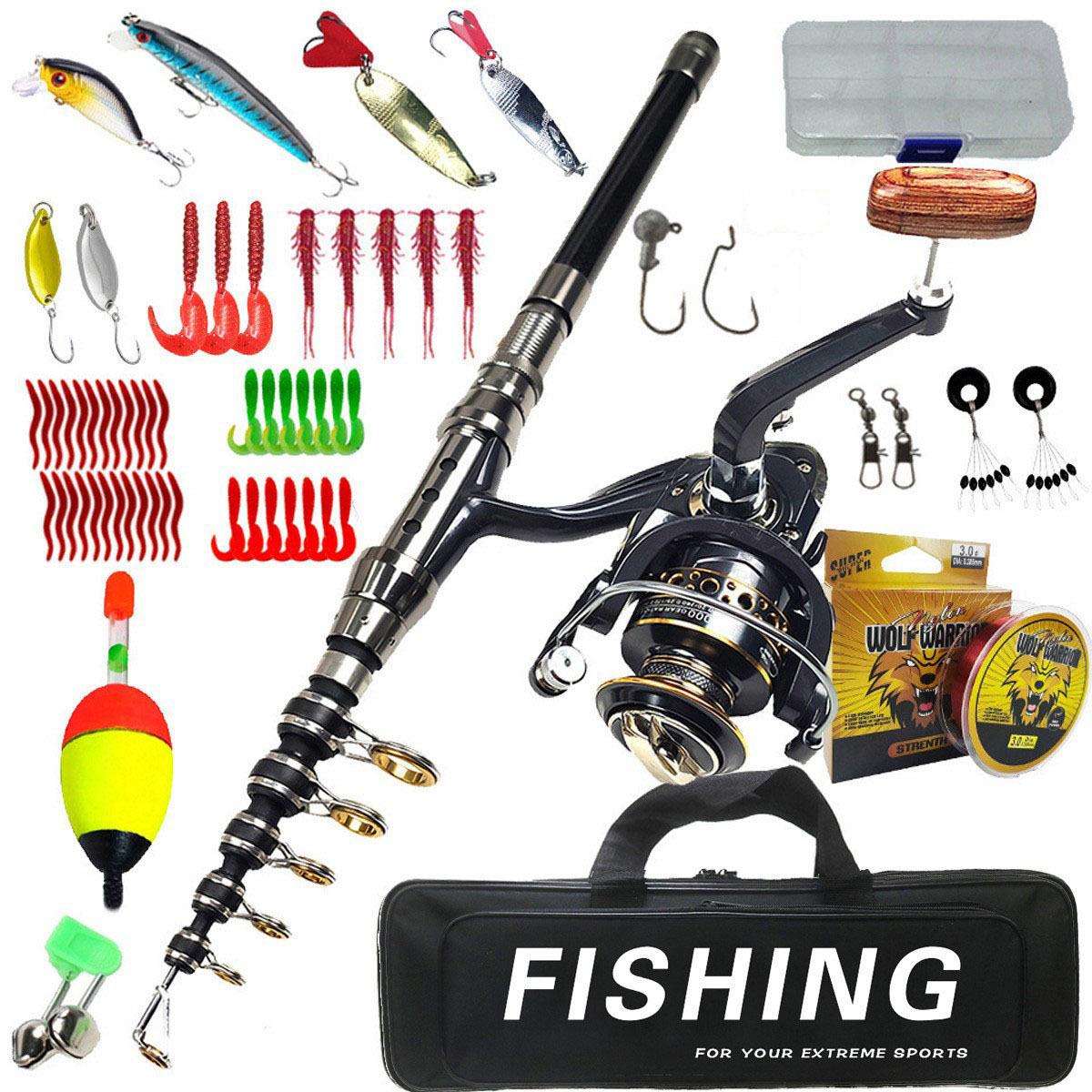 1.8m-3m Fishing Rod Set Long C - đánh giá và giá Saltwater Fishing Hook